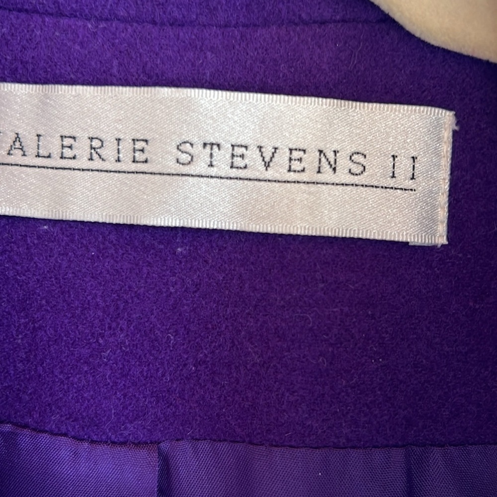 Purple wool blend VALERIE STEVENS jacket - Picture 3 of 10